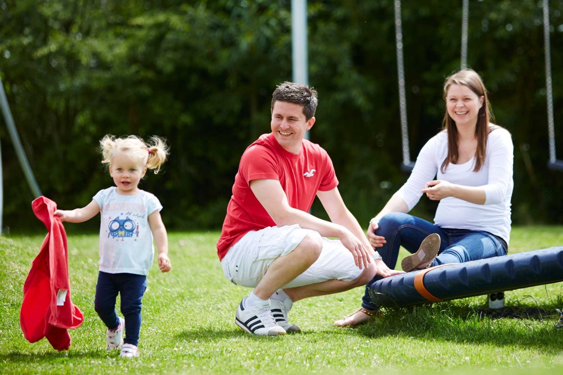 Family in park